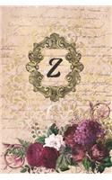 Simply Dots Dot Journal Notebook - Gilded Romance - Personalized Monogram Letter Z: Dot Grid Booklet to Draw and Write Your Past, Present and Future Life Experiences.
