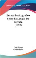 Ensayo Lexicografico Sobre La Lengua de Terraba (1892)