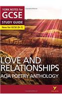 Love and Relationships AQA Anthology WORKBOOK: York Notes for GCSE (9-1)