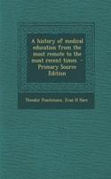 history of medical education from the most remote to the most recent times