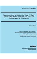 Technical Note 1667: Development and Verification of a Linear Fit Mixed System Rating Method for Unitary Two-Speed and Variable-Speed Air Conditioners