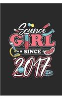 Sience Girl Since 2017: Blank Lined Notebook / Journal (6 X 9) - Science Student and Scientist Birthday Gift Idea