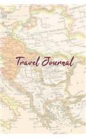 Travel Journal: Vintage Map Cover (6 x 9) inches 110 pages - White Lined Journal Paper - Durable Soft Matte Cover Finish - Blank Lined Notebook Diary for Travel