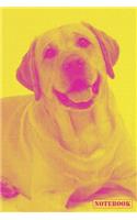 Notebook: Labrador Retriever Dog Family Pet Notepad (Yellow)