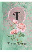 Letter T Personalized Monogram Praise and Worship Prayer Journal