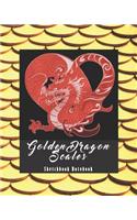 Golden Dragon Scales Sketchbook Notebook