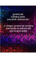 Geometric Coloring Book for Adult Relaxation