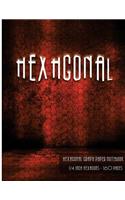 Hexagonal Graph Paper Notebook: 1/4Inch Hexagons 8.5x11" 160Pages Hex Red Grunge Cover