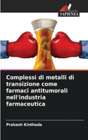 Complessi di metalli di transizione come farmaci antitumorali nell'industria farmaceutica