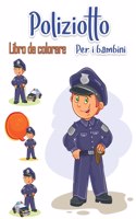 Libro da colorare poliziotto per bambini