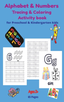 Alphabet and Numbers Tracing and Coloring Activity Book