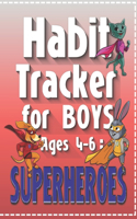 Habit Tracker For Boys Ages 4-6