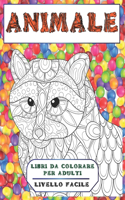Libri da colorare per adulti - Livello facile - Animale