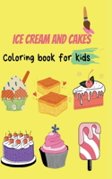 Ice cream and cakes coloring book