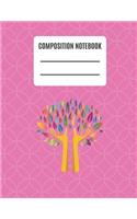 Composition Notebook: Girls Pink College Ruled Notepad - (8.5" X 11") 120 Pages