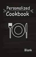 Personalized Cookbook Blank: Write Your Own Recipes Cook Book Planner, Custom Recipe Journal Notebook to Write in for Women