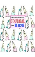 Draw and Write Journal for Kids: Cute Unicorn Matte Cover Design for Drawing, Creative Writing, Doodling, Creating Your Own Story, Illustration Book and Diary (Perfect Gift for Kids