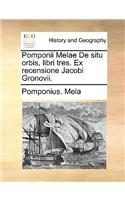 Pomponii Melae de Situ Orbis, Libri Tres. Ex Recensione Jacobi Gronovii.