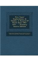 Five Years' Explorations at Thebes