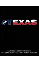 Cornell Notes Notebook 120 Numbered Pages with Personal Index: Journal for Cornell Notes with black Texas cover - 8.5"x11" ideal for note taking, studying, includes guide to effective studying and learning