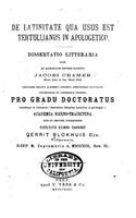 de Latinitate Qua Usus Est Tertullianus in Apologetico