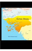 Map of Guinea-Bissau Journal: 150 Page Lined Notebook/Diary: 150 Page Lined Notebook/Diary