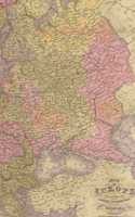 Europe Vintage Map Field Journal Notebook, 50 pages/25 sheets, 4x6