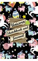 Unicorn Sketchbook and Journal: Unicorn Journal for Boys Girls Kids Women Teens! With Lined and Blank Pages, Perfect for Journal, Doodling, Sketching and Notes to Unleash Creativit