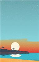 Internet Password Organizer: Discrete Internet Password Log Keeper: Tropical Beach Sunset