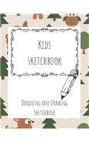 Kids Sketchbook: Doodling and Drawing Sketchbook for Children