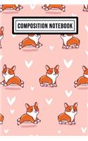 Corgi College Ruled Composition Notebook