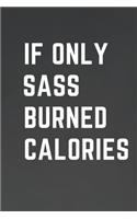 If Only Sass Burned Calories: Funny Journals for women