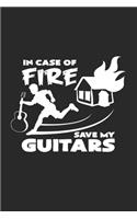 In case of fire save my guitars: 6x9 Guitar - grid - squared paper - notebook - notes