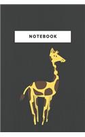 Notebook: Giraffe Gray Black Notebooks And Journal Soft Cover Lined Animal Pet Composition Book For Boys