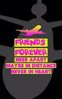 Friends Forever Neer Apart Maybe In Distance Never In Heart: All Purpose 6x9 Blank Lined Notebook Journal Way Better Than A Card Trendy Unique Gift Black Airplane Internet Friends