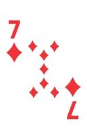 Seven Of Diamonds Notebook: Lined Journal, 120 Pages, 6 x 9, Affordable Gift Journal Matte Finish