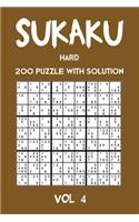 Sukaku Hard 200 Puzzle With Solution Vol 4: Exciting Sudoku variation, puzzle booklet, 2 puzzles per page