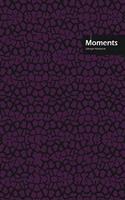Moments Lifestyle, Animal Print, Write-in Notebook, Dotted Lines, Wide Ruled, Medium 6 x 9 Inch, 288 Pages (Purple)