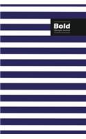 Bold Lifestyle Journal, Creative Write-in Notebook, Dotted Lines, Wide Ruled, Medium Size (A5), 6 x 9 Inch (Blue)