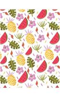 Watermelon Notebook: Cute Pineapple Fruit Journal Book Ruled Lined Page Paper For Kids Teen Girl Women Great For Writing Activity Diary Notepad Planner Studen School Col(9 Watermelon Notebook)