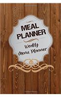 Meal Planner Weekly Menu Planner: Meal Planner Notebook