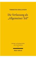 Die Verfassung als "Allgemeiner Teil": Privatrechtsmethode Und Privatrechtskonzeption Bei Hans Carl Nipperdey (1895-1968)