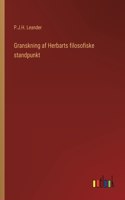 Granskning af Herbarts filosofiske standpunkt