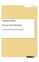 Wie gut ist Ihre Werbung?