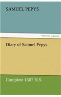 Diary of Samuel Pepys - Complete 1667 N.S.: (English)