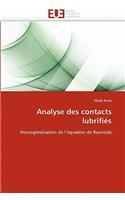 Analyse Des Contacts Lubrifi�s