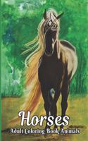 Horses Adult Coloring Book