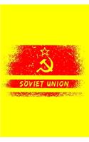 Soviet Union Flags Notebook: Beautiful Soviet UnionFlags Vintage Notebook with 120 chequered pages in Trim size 15,24 x 22,86 cm (6" x 9")