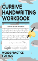 Cursive Handwriting Workbook Words Practice for Kids