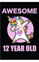 12th Birthday Dabbing Unicorn